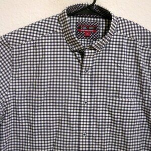 Johnston & Murphy Shirt Mens XL Long Sleeve Button XC4 Blue White Striped